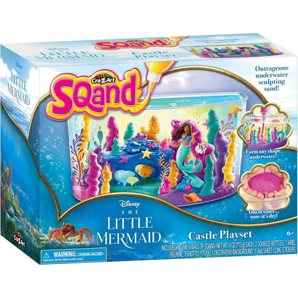 image:imageDisney The Little Mermaid Sqand Castle Playset by CRAZArt Underwater Scultpting Sand Kit for Ages 6 and Up
