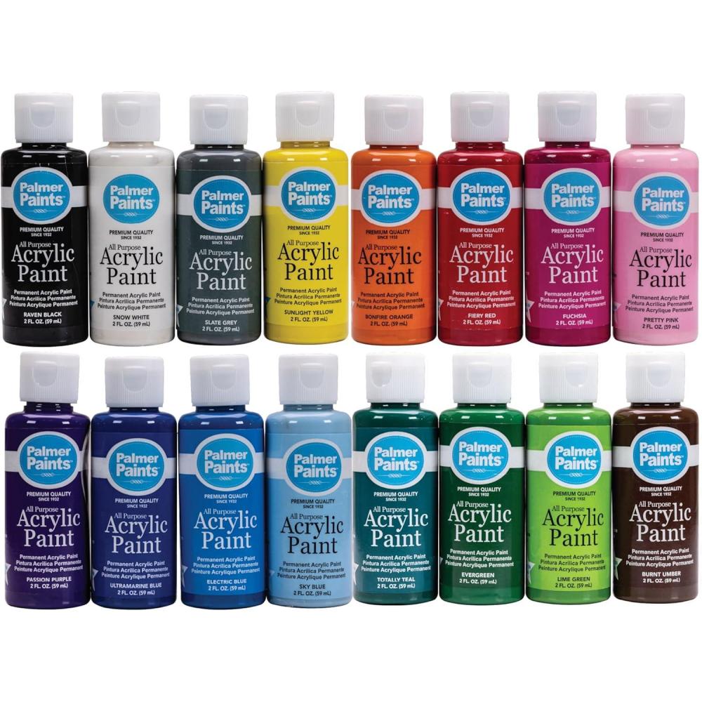 image:imagePalmer 2oz 16 Color Acrylic Paint Set Perfect Color Selection
