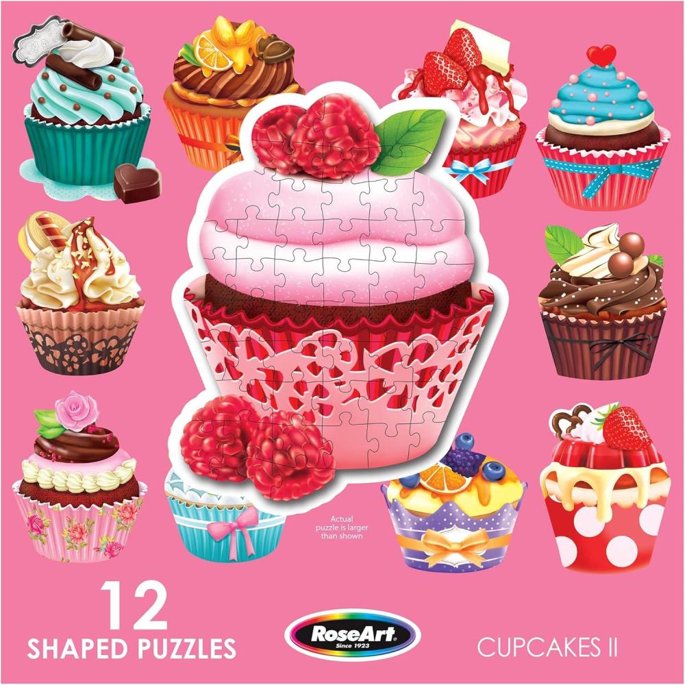 image:imageRoseArt 13 MiniShaped Pups in Cups 500 Piece Jigsaw Puzzle for Kids and AdultsCupcakes II