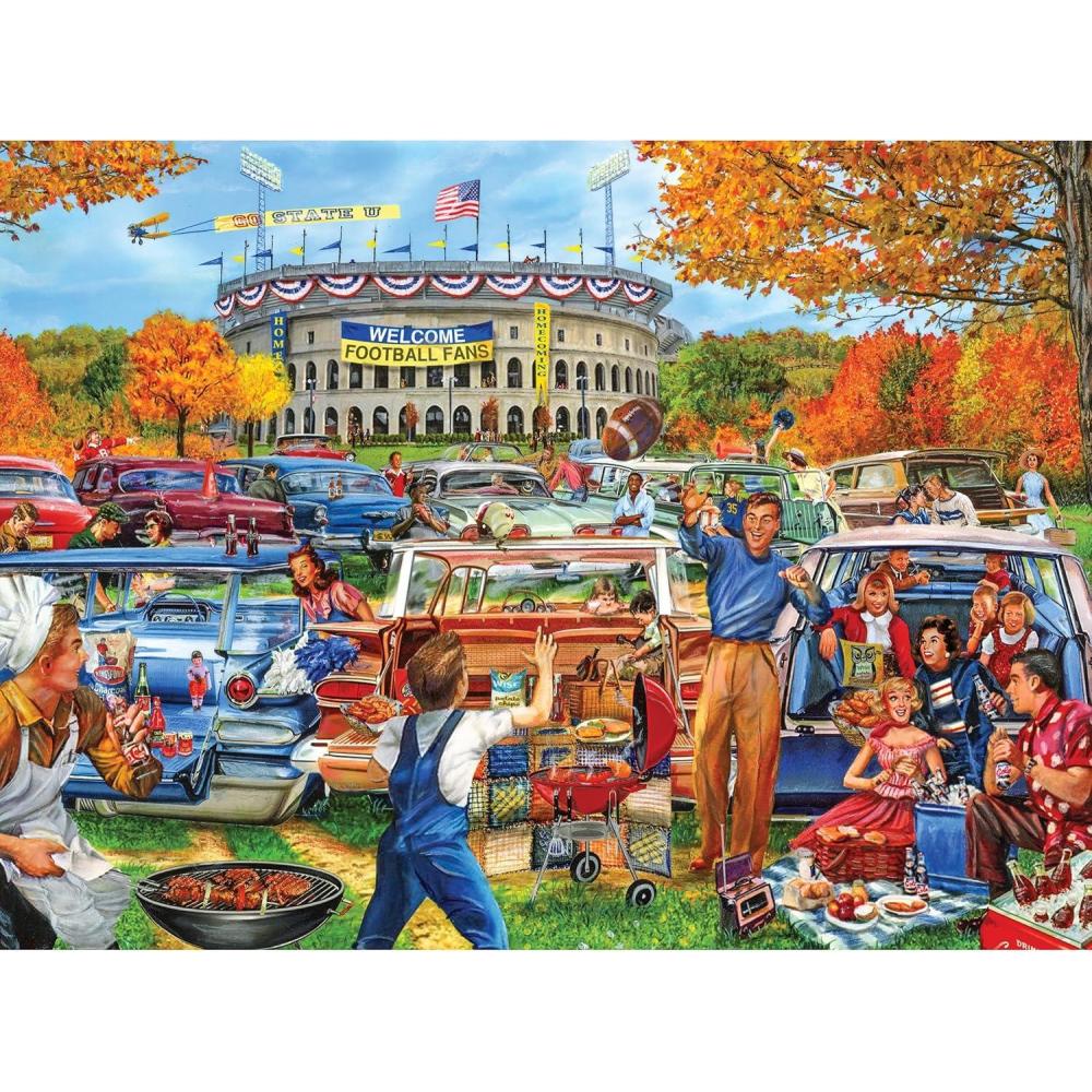 image:imageRoseArt Back to The Past Tailgating Fun 750 Piece Jigsaw Puzzle for AdultsTail Gating Fun