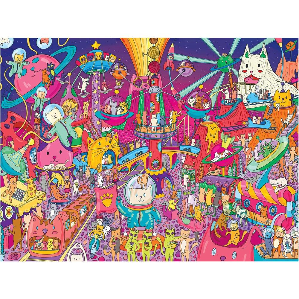 image:imageRoseArt Catopia Cosmic Park 500 Piece Jigsaw Puzzle