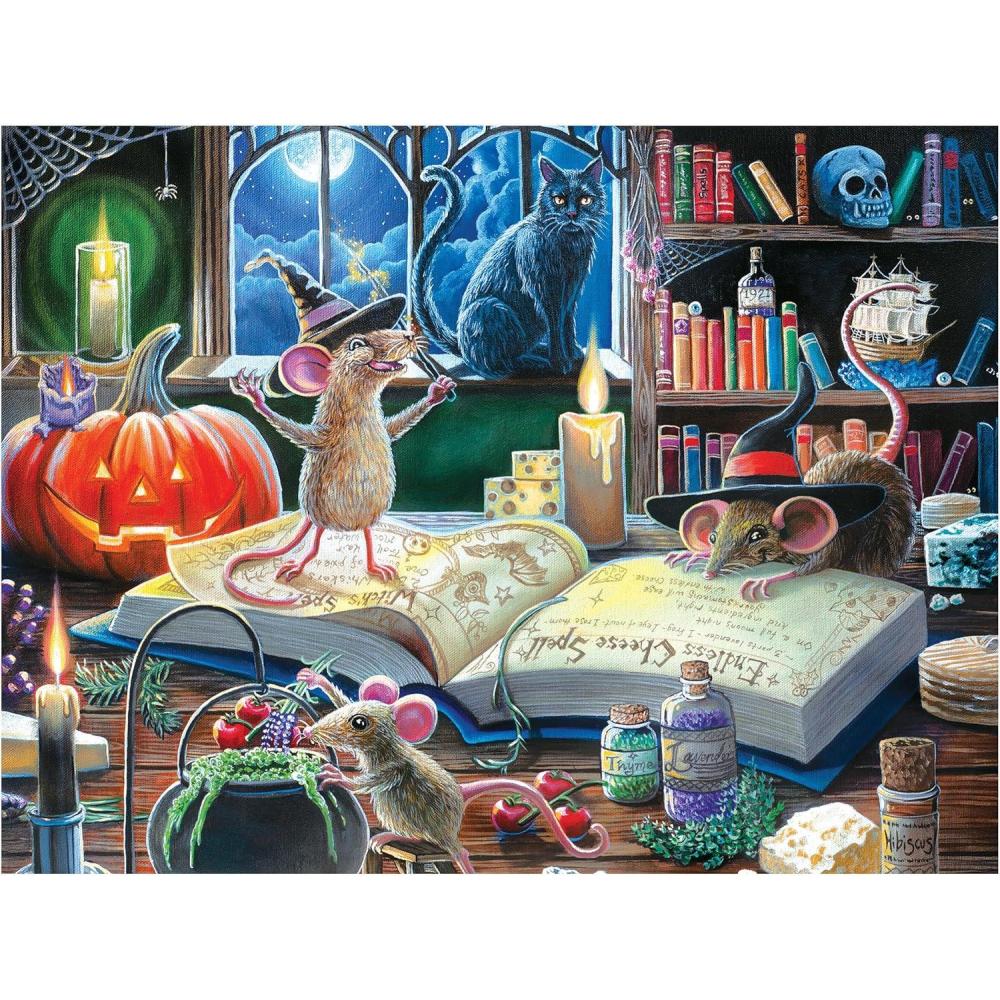image:imageRoseArt Halloween Mischievous Mice 500 Piece Jigsaw Puzzle Bewitching Mouse Puzzle for AdultsMischievous Mice