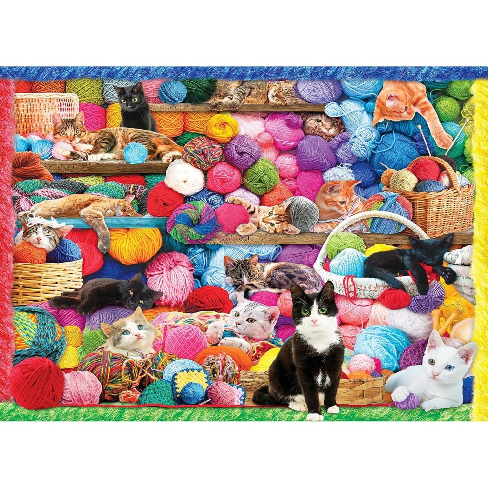 image:imageRoseArt Kodak Premium Cats and Yarn 1500 Piece Jigsaw Puzzle for AdultsCats and Yarn