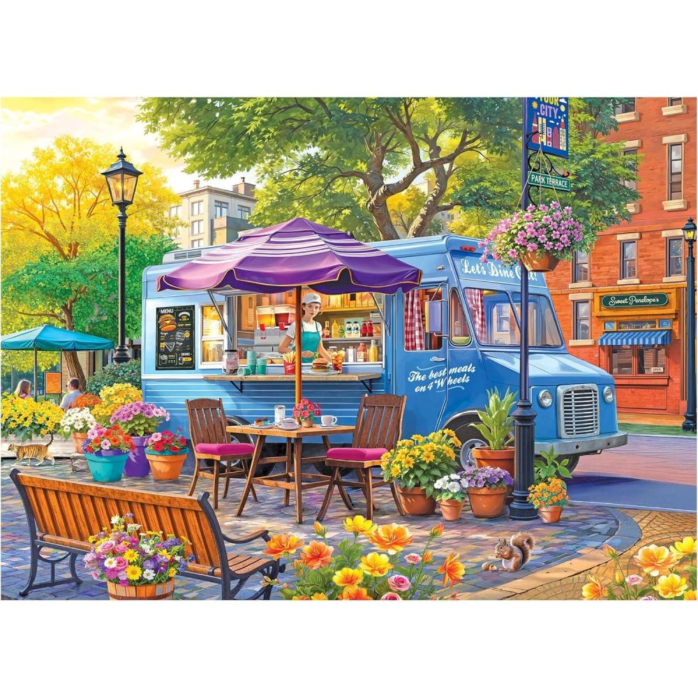 image:imageRoseArt Kodak Premium City Food Truck 1000 Piece Jigsaw Puzzle Vibrant Restaurant Scene  Made in USA