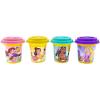 CRA-Z-Art Disney Princess 4 Pack Softee Dough with Princess Character Molds on Each Lid Ariel, Belle, Moana and Rapunzel, and Includes Bonus Glitter Dough, Creative Play Dough Gift, Ages 3 and Up