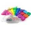CRA-Z-Slimy Over The Rainbow Slimy Creations Kit, 12 Pre-Made Rainbow Slimes with Piping Bags, Glitter Charms & Cloud Container, Party Slime Kit for Kids Ages 6+