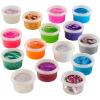 CRA-Z-Slimy Slimy Blendz Premade Slime Set, 12 Rainbow Slime Cans with Foam Beads, Sequins & Clear Beads, Sensory Mixing Kit for Kids Ages 6+