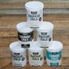 Charming Chalk All-In-One Furniture & Décor Paint – 6pc Set of Ultra Matte Chalk Finish Paint – 1 8oz jar each of Black, Cascade Blue, Parisian Grey, Sheepskin Cream and 2 jars of Cottage White