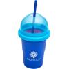 Cra-Z-Art ChillFactor Original Slushie Maker, DIY Magic Slushy Maker, Super Quick Smoothie Squeeze Cup for Milkshakes, Juices, Double Layer Cup with Lid & Spoon, Blue(Large)