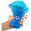 Cra-Z-Art ChillFactor Original Slushie Maker, DIY Magic Slushy Maker, Super Quick Smoothie Squeeze Cup for Milkshakes, Juices, Double Layer Cup with Lid & Spoon, Blue(Large)