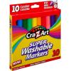 Cra-Z-Art Classic Super Washable Markers, Broad Tip, Assorted Barrel, Assorted Ink, Pack Of 10 Markers(10 Count (Pack of 1))