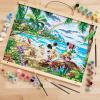 Cra-Z-Art Disney Dreams Collection Deluxe Paint by Number Thomas Kinkade Mickey & Minnie in Hawaii