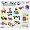 Cra-Z-Art Magrific 3D Magnetic Blocks 28 Piece Set – Colorful Magnet Building Tiles with 3D Blocks, Vehicle Wheels – STEM Skills