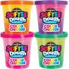 Cra-Z-Art Softee Dough Color Change Dough Cans, Kids Tactile Play Dough Gift Set, 4 Count, 2oz EachAges 3 and Up