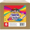 Cra-Z-Art Washable Poster Paint Bulk, Assorted Colors 16oz each bottle, 6 count