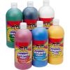 Cra-Z-Art Washable Tempera Paint Bulk Pack 6 Color Set Assorted Colors 32oz each bottle, 6 Super Bright Finger Paint Color, Great Back to School Teacher Supplies