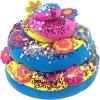 Cra-Z-Slimy 60147 Slimy Topper Jars Power Multicoloured Pre Made Fluffy Slime with Flower Themed Puffy Charms and Sequins