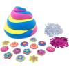 Cra-Z-Slimy 60147 Slimy Topper Jars Power Multicoloured Pre Made Fluffy Slime with Flower Themed Puffy Charms and Sequins