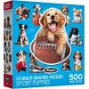 RoseArt – 13 Mini-Shaped – Pups in Cups – 500 Piece Jigsaw Puzzle for Kids and Adults(Sports Pups)