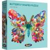 RoseArt – Big Shaped Butterfly Jigsaw Puzzle – 500 Pieces Colorful Nature Design, 27″ x 20″ Finished Size, Made in USA, Gift for Adults and Puzzle Lovers
