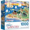 RoseArt – Home Country – Sweet n Sticky Honey Farm – 1000 Piece Jigsaw Puzzle for Adults(Beach Bonfire Gathering)