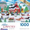RoseArt – Home Country – Sweet n Sticky Honey Farm – 1000 Piece Jigsaw Puzzle for Adults(Jingle Bell Sleigh Society)
