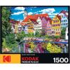 RoseArt – Kodak Premium – Cinque Terre Riomaggiore Village Italy – 1500 Piece Jigsaw Puzzle for Adults(Floral Colorful Town)
