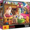 RoseArt – Kodak Premium – Magic Circus Parade – 3000 Piece Jigsaw Puzzle for Adults(Kittens by The Fireplace)