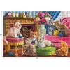 RoseArt – Kodak Premium – Magic Circus Parade – 3000 Piece Jigsaw Puzzle for Adults(Kittens by The Fireplace)