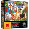 RoseArt – Kodak Premium – Sneaky Kats II – 350 Piece Jigsaw Puzzle for Adults(Puppies on a Picnic)