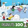 RoseArt – Peanuts – Ice Skating at The Pond – 100 Piece Jigsaw Puzzle for Kids and Adults(Ice Skating at The Pond)
