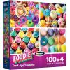 RoseArt – Snack Size Multi-Puzzle Set – Peanuts – 4 x 100 Piece Jigsaw Puzzle for Adults(Foodie)