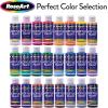 RoseArt Acrylic Paint Set with Brushes, 24 Color Acrylic Paint 2-Ounce Bottles each with 6pc Brush Set
