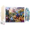 RoseArt Disney Dreams Thomas Kinkade Diamond Art Painting Kits – Beauty and The Beast Falling in Love Scene- DIY Diamond Jewel by Number Art 20″ x 16″ Horizontal Canvas with Wooden Display Hanger(Beauty and The Beast)