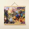 RoseArt Disney Dreams Thomas Kinkade Diamond Art Painting Kits – Beauty and The Beast Falling in Love Scene- DIY Diamond Jewel by Number Art 20″ x 16″ Horizontal Canvas with Wooden Display Hanger(Beauty and The Beast)