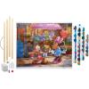 RoseArt Disney Dreams Thomas Kinkade Diamond Art Painting Kits – Beauty and The Beast Falling in Love Scene- DIY Diamond Jewel by Number Art 20″ x 16″ Horizontal Canvas with Wooden Display Hanger(Mickey & Minnie)