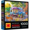 RoseArt Kodak Premium City Food Truck 1000 Piece Jigsaw Puzzle, Vibrant Restaurant Scene – Made in USA