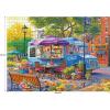 RoseArt Kodak Premium City Food Truck 1000 Piece Jigsaw Puzzle, Vibrant Restaurant Scene – Made in USA
