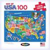 RoseArt Map of USA Puzzle for Kids – 100 Large Pieces, 24″ x 18″ – Educational United States Puzzle with Fun State Illustrations – Made in USA – Learning Toy for Ages 6+