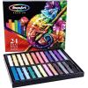 RoseArt Premium 24ct Long Soft Pastel Stick Set for Professionals – Pigment Rich, Full Size Pastel Sticks Vivid Colors