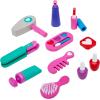 RoseArt Wooden Fashion Vanity Play Set, 12 Piece Pretend Play Hair, Mirror & Makeup Role Play Set for Ages 3 and Up(multi)