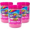 Cra-Z-Art Cra-Z-Sand Party Pack Glitter Pink Sand 3 Pack of 1.5lb Jars, Bulk Party Favor 3 Pack
