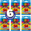 Cra-Z-Art Washable Crayons, Bulk Pack, 24 Count, 6 Packs of Crayons, Bulk School Supplies for Classroom, Back to School Essentials(1 Count (Pack of 6))