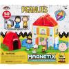 Magnetix 3D Peanuts Charlie Brown and Friends Magnetic Building Tile Playset, Educational, STEM Toys for Ages 3+, 50 Pieces