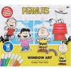 Peanuts Window Art Suncatcher Kit for Kids – Paint Your Own Charlie Brown & Snoopy Window Clings with 10 Vivid Paint Colors – DIY Suncatcher Craft Set for Creative Fun & Window Décor, Ages 6+