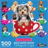 RoseArt – 13 Mini-Shaped – Pups in Cups – 500 Piece Jigsaw Puzzle for Kids and Adults(Pups In Cups)