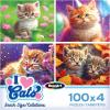 RoseArt – Snack Size Multi-Puzzle Set – Peanuts – 4 x 100 Piece Jigsaw Puzzle for Adults(I Love Cats)