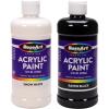 RoseArt 16oz Snow White & Raven Black Acrylic Paint Set