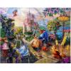 RoseArt Disney Dreams Thomas Kinkade Diamond Art Painting Kits – Beauty and The Beast Falling in Love Scene- DIY Diamond Jewel by Number Art 20″ x 16″ Horizontal Canvas with Wooden Display Hanger(Beauty and The Beast)