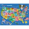 RoseArt Map of USA Puzzle for Kids – 100 Large Pieces, 24″ x 18″ – Educational United States Puzzle with Fun State Illustrations – Made in USA – Learning Toy for Ages 6+